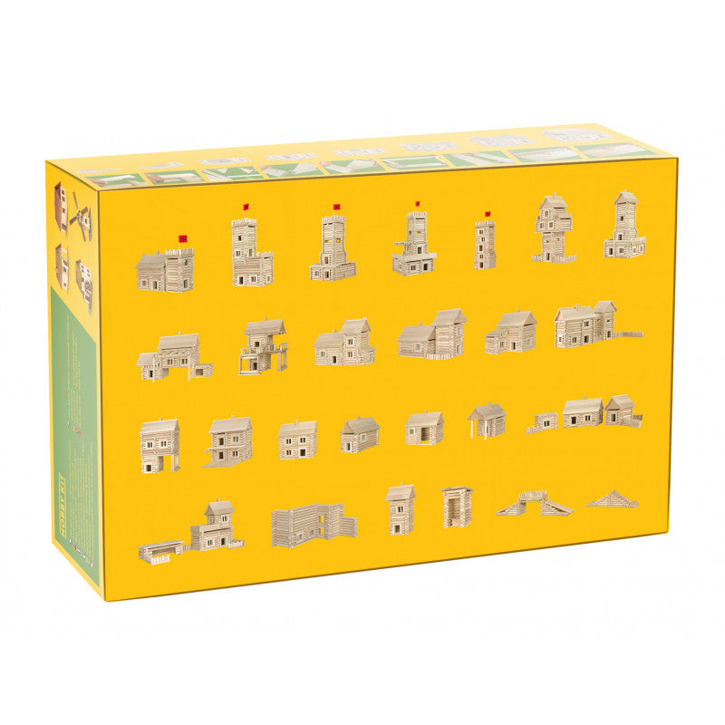 Set constructie arhitectura Vario Massive, 209 piese mari din lemn, Walachia